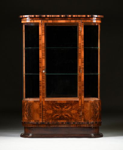 AN ART DECO ROSEWOOD AND FIGURED