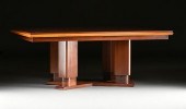 AN ART DECO ROSEWOOD DINING TA