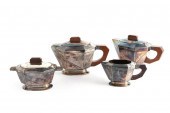 AN ART DECO SILVER PLATE TEA A