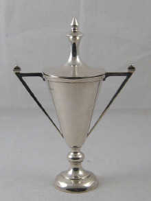 An Art Deco silver trophy cup and