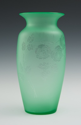 An Art Deco Steuben Etched