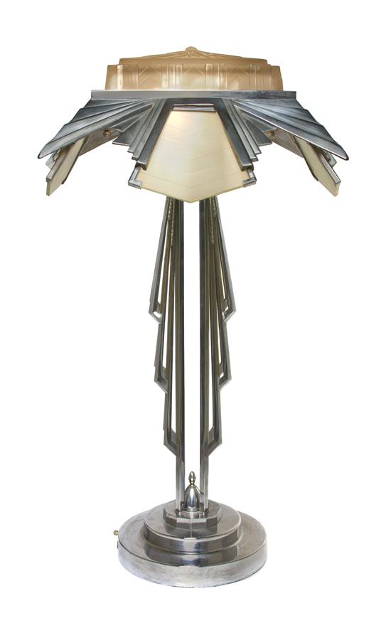 An Art Deco Style Chrome and Molded