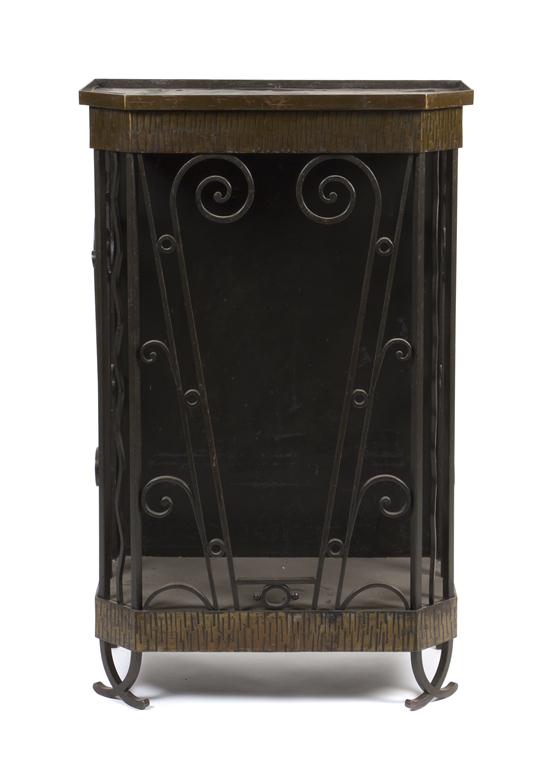 An Art Deco Style Iron Console