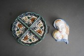 AN ART DECO STYLE POLYCHROME P