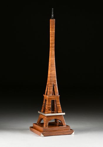 AN ART DECO STYLE ROSEWOOD MODEL OF