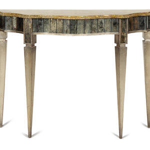 An Art Deco Style Silvered and Gilt