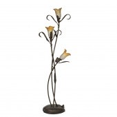 AN ART DECO STYLE WROUGHT IRON