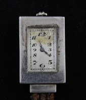 An Art Deco Swiss silver and e
