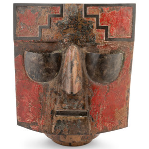 An Art Deco Tôle Mask Early 20th
