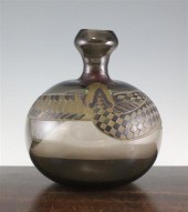 An Art Deco Verart smoked glas