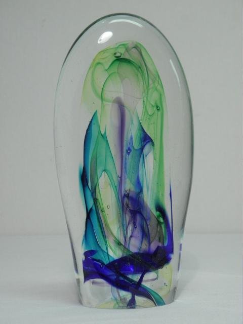 An art glass paperweight signed