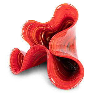 An Art Glass Ruffled-Edge Bowl 20th