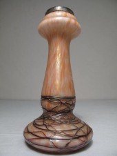 An art glass vase with confett
