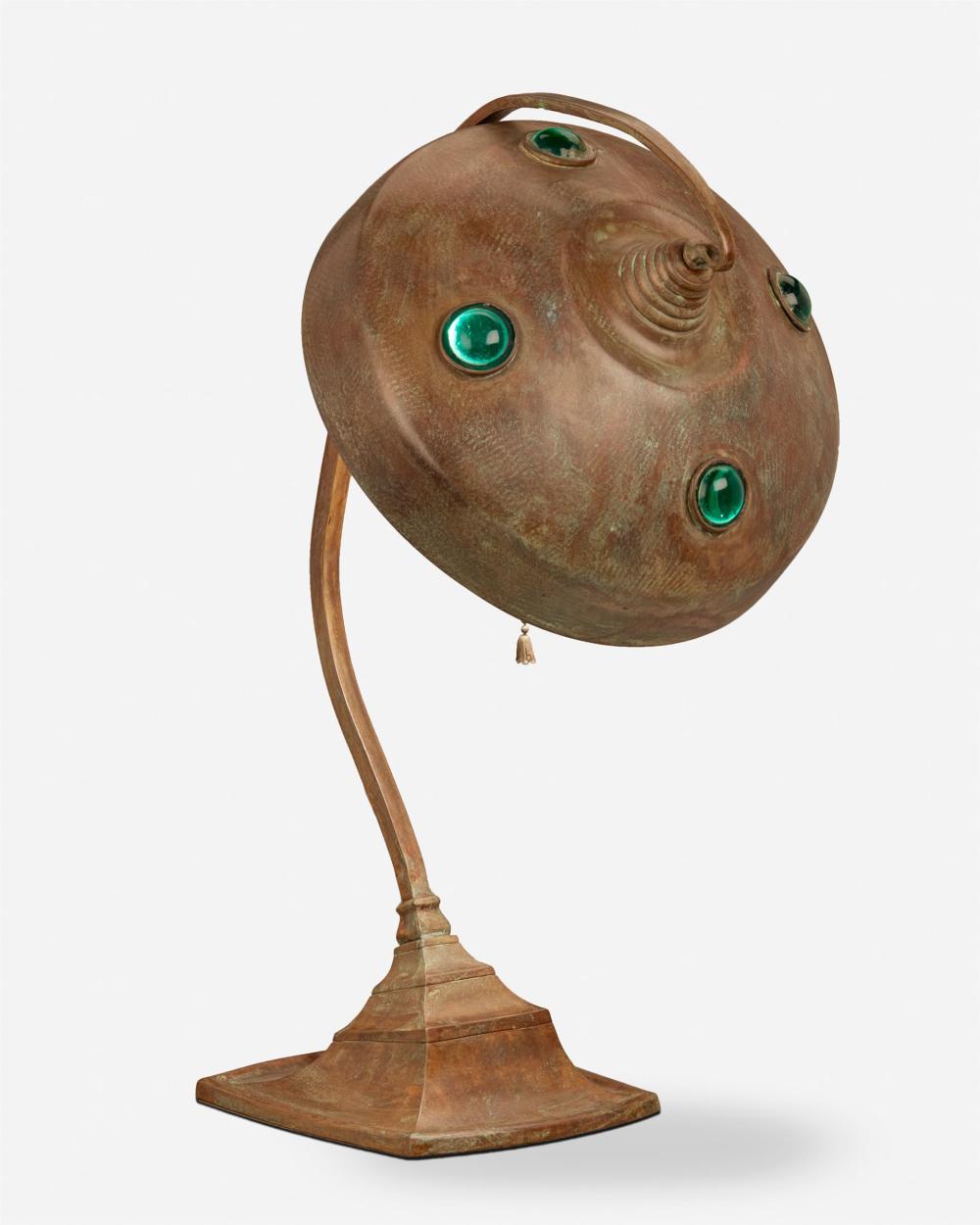 AN ART NOUVEAU AUSTRIAN BRASS TABLE