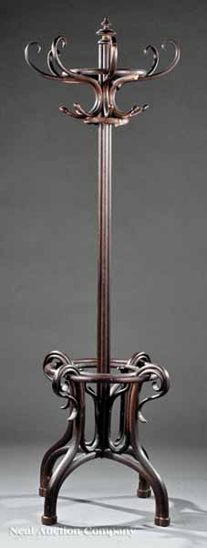 An Art Nouveau Bentwood Hat Rack
