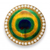 AN ART NOUVEAU ENAMEL, SEED PE