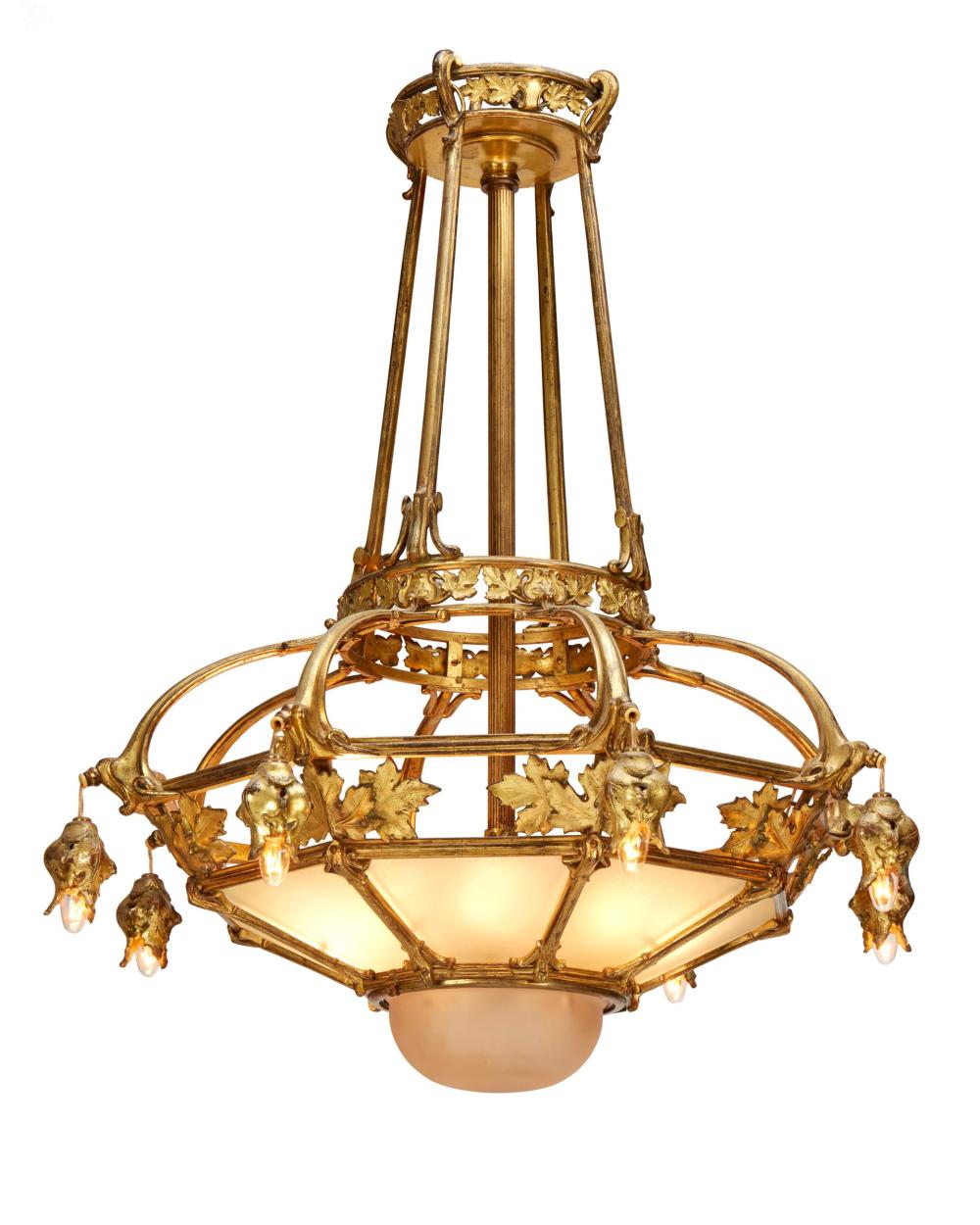 AN ART NOUVEAU GILT-BRONZE