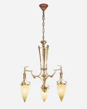AN ART NOUVEAU GILT-BRONZE CHA