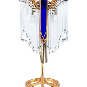 An Art Nouveau Gilt Metal and Glass