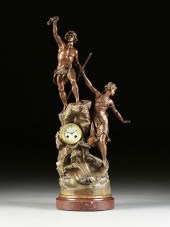 AN ART NOUVEAU GILT METAL AND