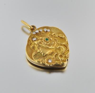 An Art Nouveau Gold and Diamond