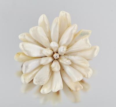 An Art Nouveau Keshi Pearl and