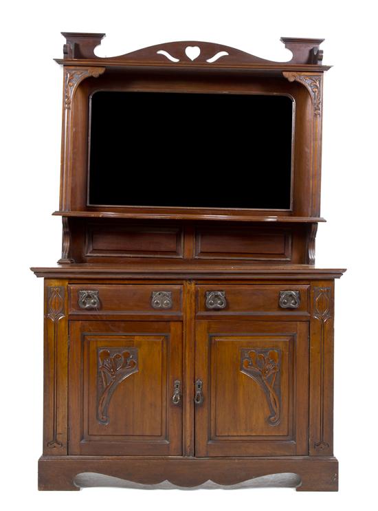 An Art Nouveau Mahogany Side