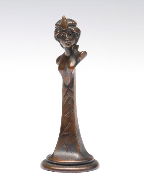 AN ART NOUVEAU MAIDEN BUST WAX SEAL