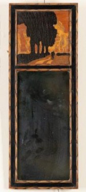 An Art Nouveau mirror with mar