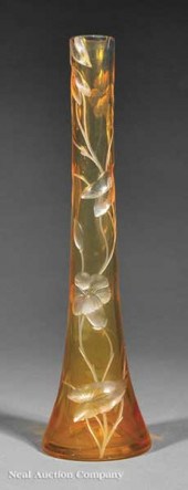 An Art Nouveau Moser Cut-and-E