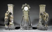 An Art Nouveau Patinated Metal