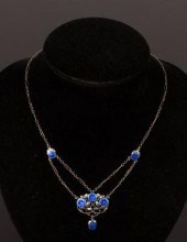 An Art Nouveau silver and enam