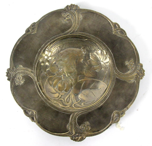 An Art Nouveau style plaque cast