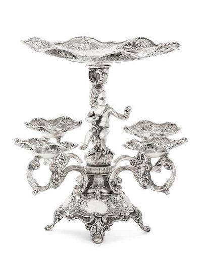 AN ART NOUVEAU STYLE SILVER FIGURAL