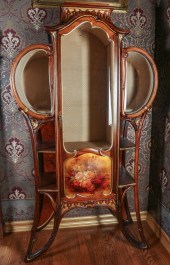 AN ART NOUVEAU VITRINE ATTR JO