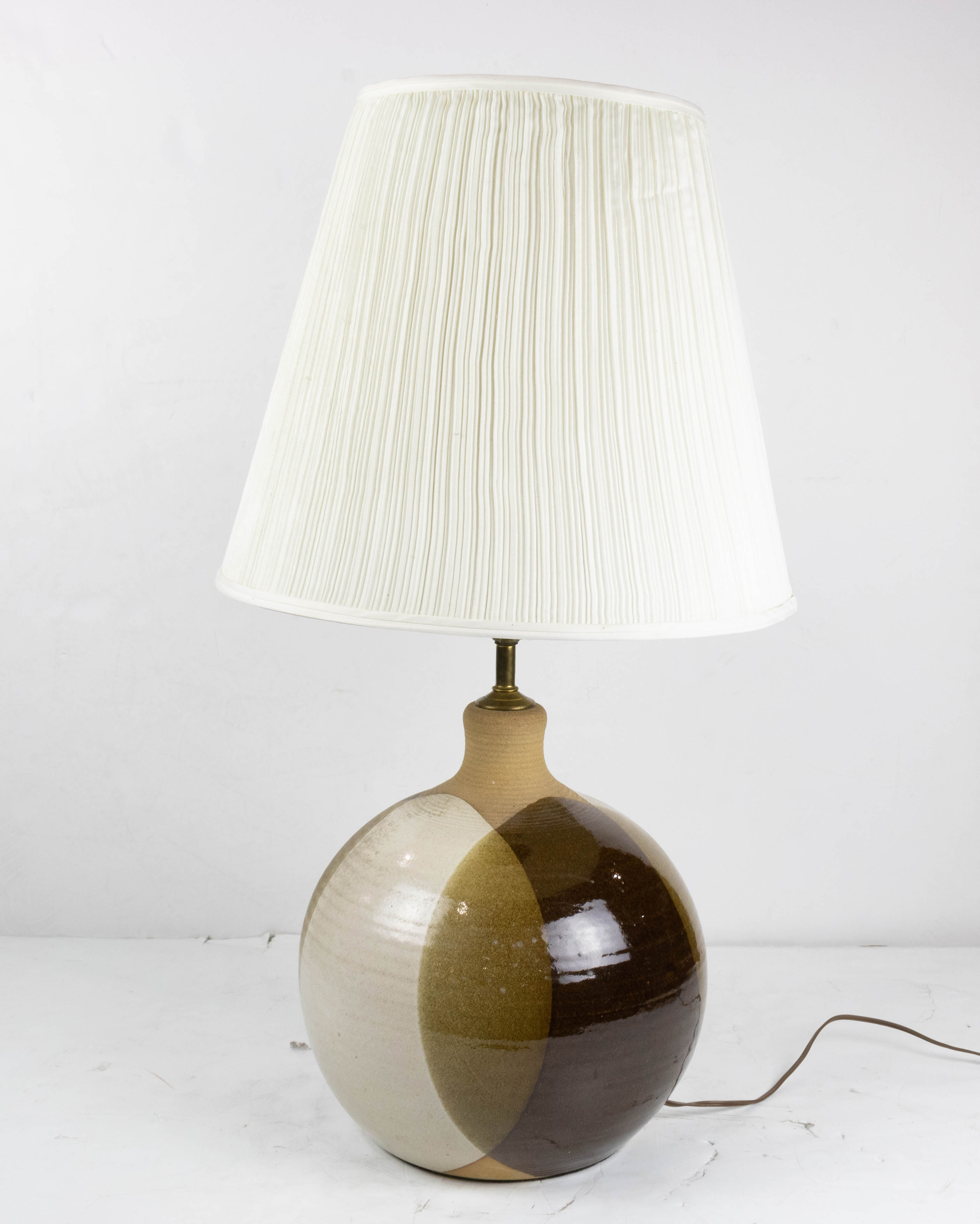 AN ART POTTERY TABLE LAMP An art