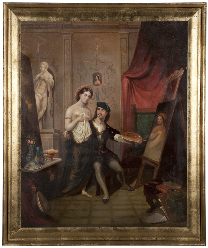 An artist and his model in the