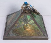 AN ARTS AND CRAFTS LEADED AND