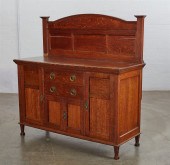 AN ARTS AND CRAFTS OAK SIDEBOA