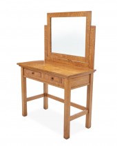 AN ARTS AND CRAFTS OAK DRESSIN