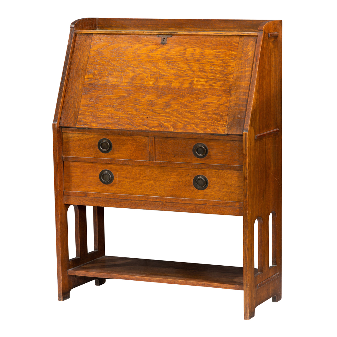 AN ARTS AND CRAFTS OAK SLANT