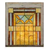 AN ARTS AND CRAFTS STAINED AND