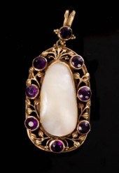 An Arts & Crafts amethyst and