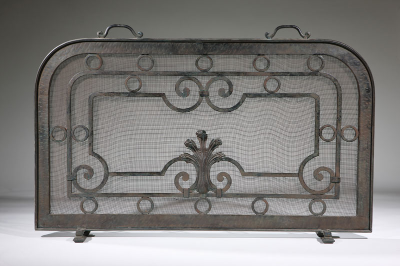 An Arts & Crafts bronze fire screen