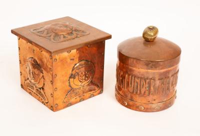 An Arts & Crafts circular copper