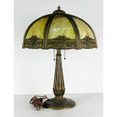 AN ARTS & CRAFTS LEADED GLASS