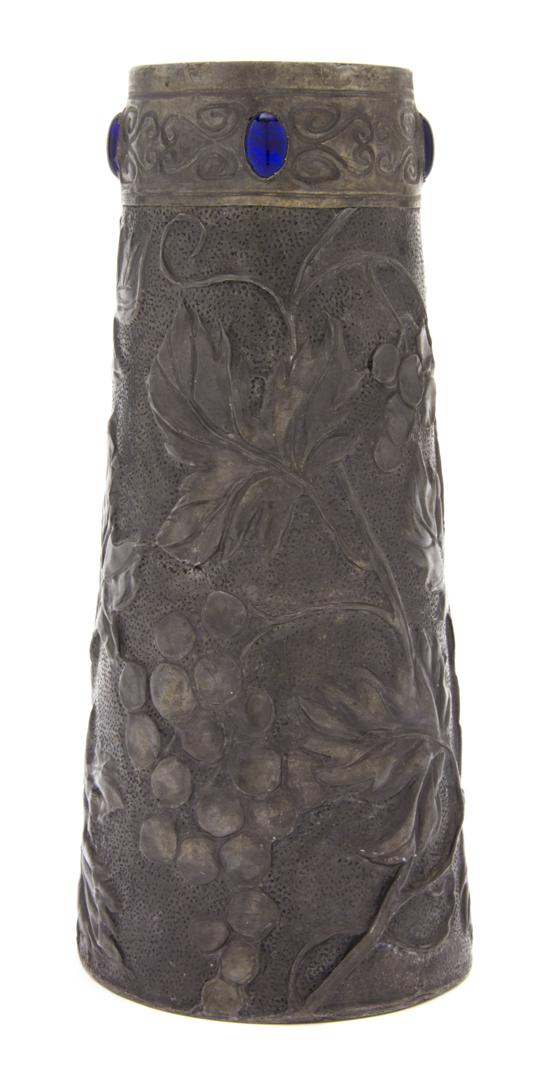 An Arts & Crafts Pewter Vase of