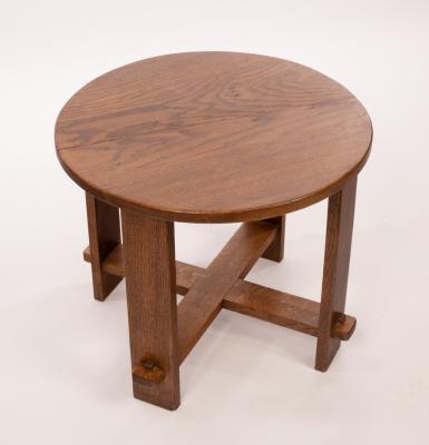 An Arts & Crafts style oak table,