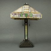 AN ARTS & CRAFTS STYLE LEADED