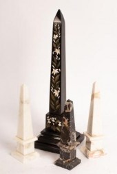 An Ashford inlaid black marble